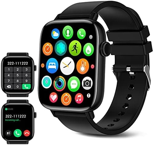 Smart Watch for Android iPhone, 1.9″ Fitness Tracker with (Answer/Make Calls) IP 67 Waterproof Sport Digital Watches, Blood Pressure Heart Rate Monitor Step Counter Sleep Tracker