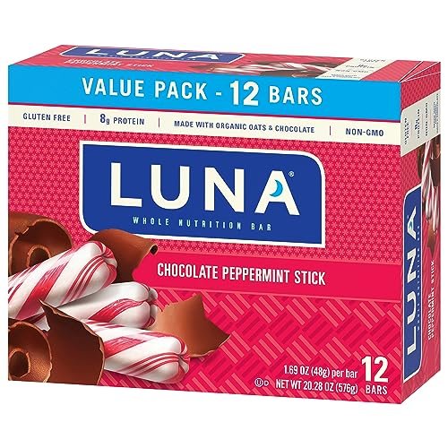 LUNA Bar - Chocolate Peppermint Stick Flavor - Snack Bars - Non-GMO - Gluten-Free Protein Bars - Made with Organic Oats (12 Pack) - Image 11