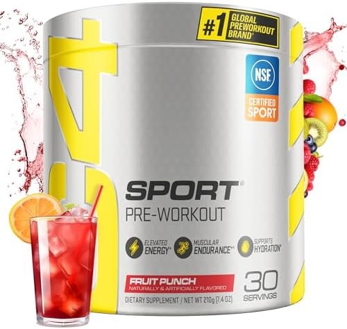 Cellucor C4 Sport Pre Workout Powder Fruit Punch – NSF Certified for Sport | 30 Servings, Packaging may vary.