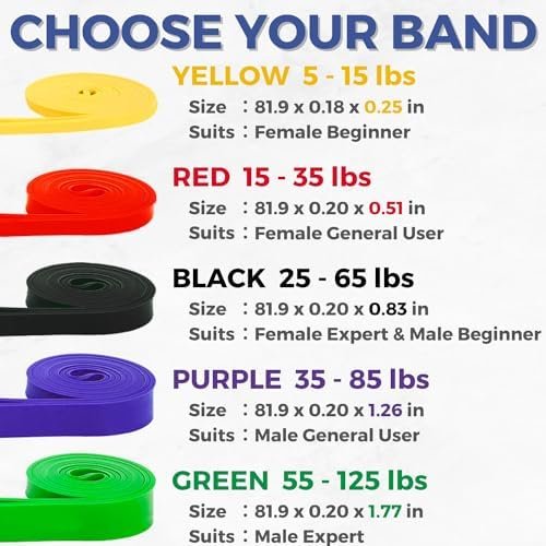 LEZER Resistance Bands - Pull Up Bands for Home Gym Fitness, Stretching, Physical Therapy & Training - Includes Instruction - Image 2