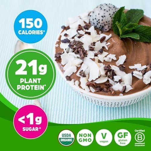 Orgain Organic Vegan Protein Powder, Creamy Chocolate Fudge - 21g Plant Protein, 6g Prebiotic Fiber, Low Net Carb, No Lactose Ingredients, No Added Sugar, Non-GMO, For Shakes & Smoothies, 2.03 lb - Image 4