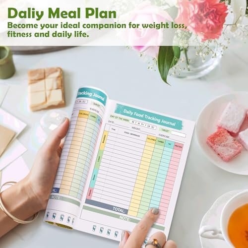 1 Pcs Food Journal Diary 5.8×8.3 inch Food Tracker Journal Daily Calorie Counter Book with Breakfast Lunch Dinner Calorie and Snack Sections for Nutrition Tracker Book - Image 7