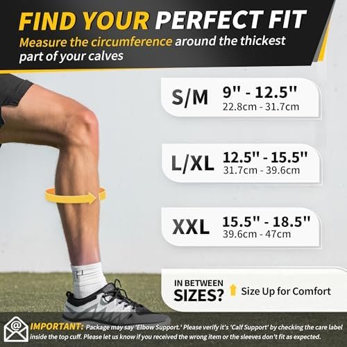 CAMBIVO Calf Compression Sleeve Men & Women- Shin Splint Brace Support for Legs Pain Relief, Varicose Vein Treatment - Image 2