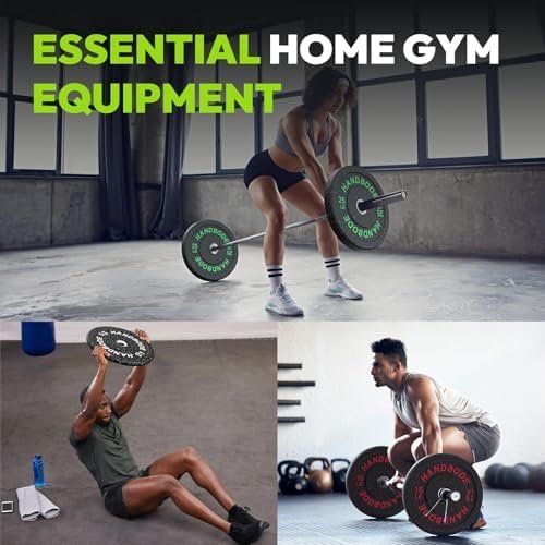 2-Inch Bumper Plates High Bounce, Olympic Weight Plate Set 45/100/160/190/260/300lb, Barbell Weight Plates Set for Home Gym, Colored Weights Rubber Strength Training Plate for Weight Lifting - Image 8