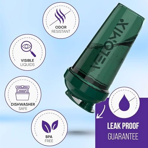 -6 PACK- Shaker Cups for Protein Shakes 28 oz - 6x Wire Whisk | Leak Proof Protein Shaker Bottle for Protein Shakes, Shaker Bottle Pack for Pre & Post Workout, Shaker Cup - Image 2