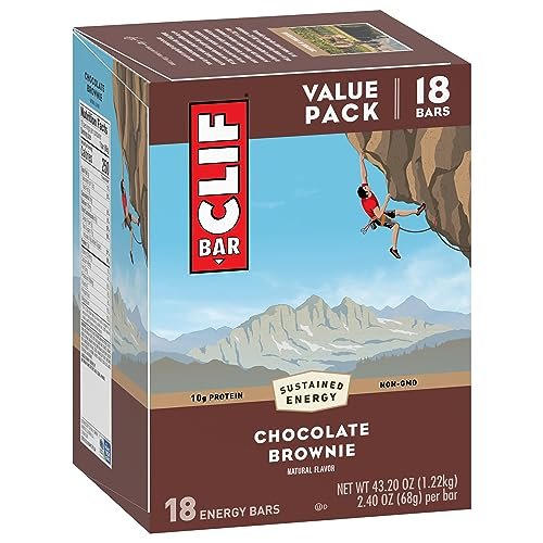 Clif Bar - Chocolate Brownie Flavor - Made with Organic Oats - 10g Protein - Non-GMO - Plant Based - Energy Bars - 2.4 oz. (18 Pack) - Image 9