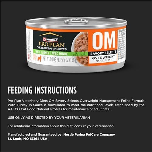Purina Pro Plan Veterinary Diets OM Overweight Management Savory Selects With Turkey Feline Formula Wet Cat Food - (Pack of 24) 5.5 oz. Cans - Image 7