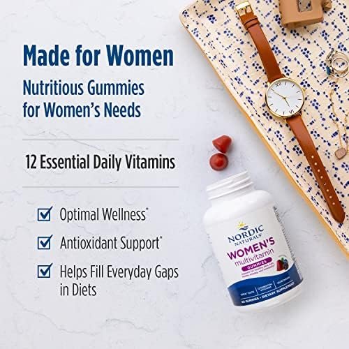 Nordic Naturals Women's Multivitamin Gummies, Mixed Berry - 60 Gummies - Support for Healthy Skin, Hair, Bones, Energy & Immunity - Non-GMO, Vegetarian - 30 Servings - Image 7