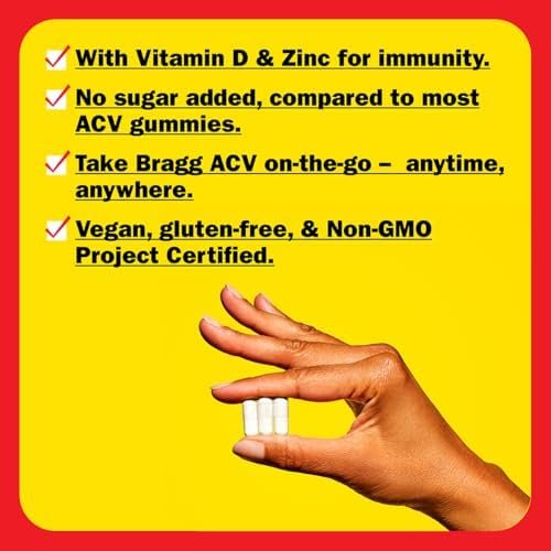 Bragg Apple Cider Vinegar Capsules with Vitamin D and Zinc - 90 Capsules - Supports The Immune System - Image 3