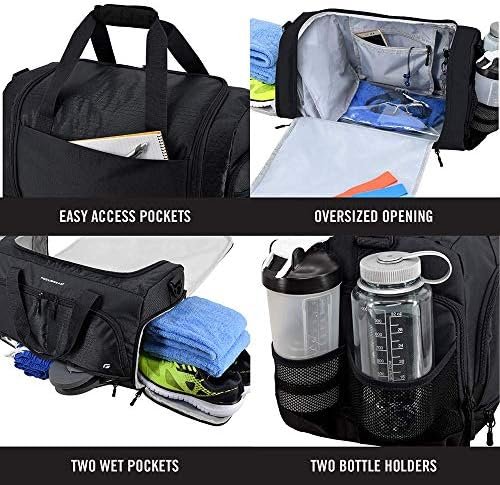 Ultimate Gym Bag 2.0: The Durable Crowdsource Designed Duffel Bag with 10 Optimal Compartments Including Water Resistant Pouch - Image 2
