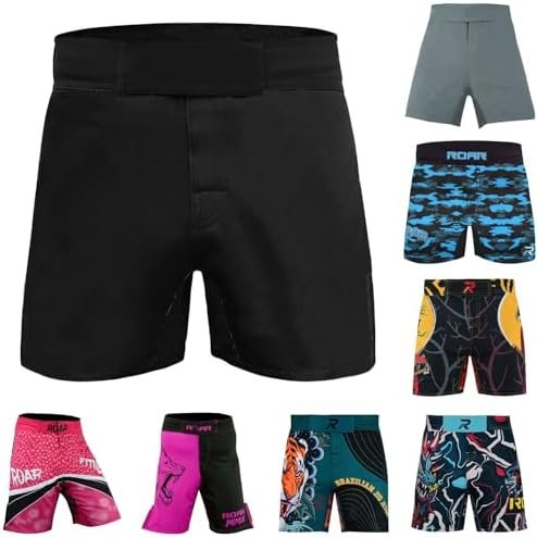 Roar Women’s MMA Fight Shorts, BJJ, Muay Thai, WOD, NOGI, Kickboxing, Wrestling, MMA, Workout Shorts