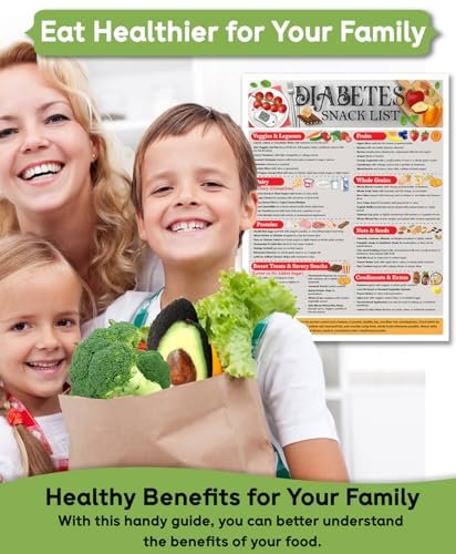 Magnetic 8.5x11 Diabetes Snack List Fridge Magnet – Healthy Low-Sugar Diet Planner, Low-Carb Nutritional Guide & Visual Aid for Meal Planning, Balanced Diabetics Chart, Waterproof & Humidity Resistant - Image 4
