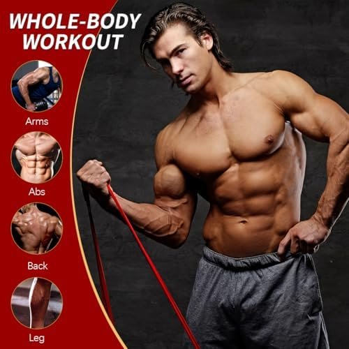 WHATAFIT Resistance Bands, Pull Up Assistance Bands, Exercise Bands, Workout Bands Set for Men and Women Home Fitness, Body Stretching, Strength Training, Physical Therapy - Image 2