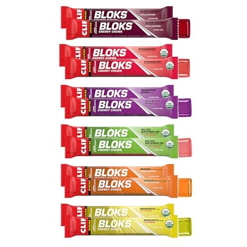 CLIF BLOKS – Energy Chews – Variety Pack – Non-GMO – Plant Based – Fast Fuel for Cycling and Running – Quick Carbohydrates and Electrolytes – 2.12 oz. Packets (12 Count)