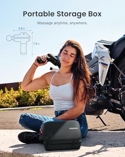 RENPHO Thermacool Massage Gun Deep Tissue with Heat and Cold Head, Mothers Day Gifts, FSA HSA Eligible, Handheld Muscle Massager with Carry Case, Body Masajeador for Men Women Athletes, Active - Image 7