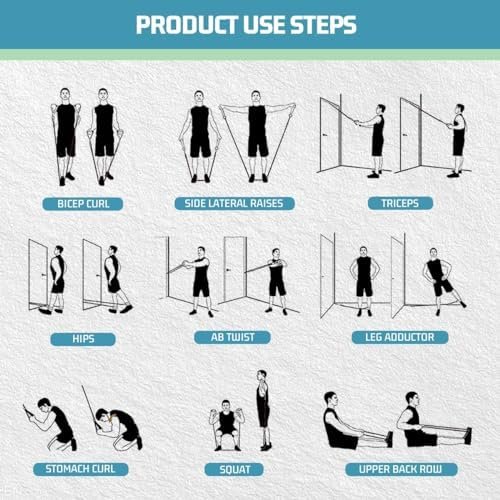 VEICK Resistance Bands, Exercise Bands, Workout Bands, Resistance Bands for Working Out with Handles for Men and Women, Exercising Bands for Fitness Weights Work Out at Home - Image 5