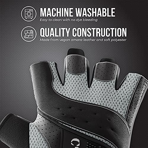 5137 Women's Padded Weight Lifting and Rowing Gloves w/Grip-Lock Padding (Pair) - Machine Washable Fingerless Workout Gloves Designed Specifically for Women - Image 4