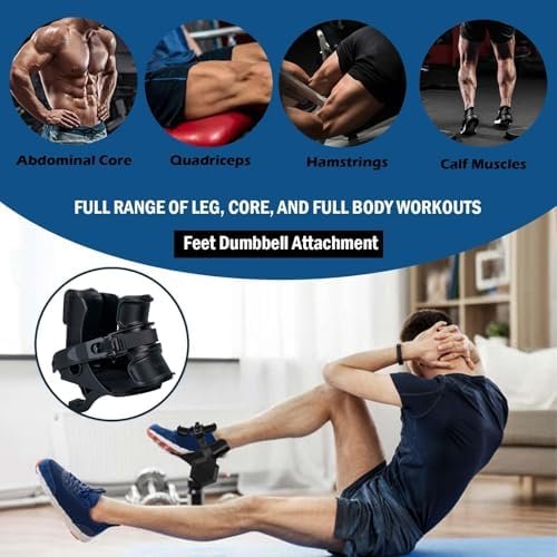 Foot Dumbbell Attachment, Dumbbell Weights for Legs Holder, Weight Training for Legs, Adjustable│1-120 lbs, Leg&Core&All Around Workout, Left/Right Foot - Image 2