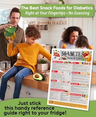 Magnetic 8.5x11 Diabetes Snack List Fridge Magnet – Healthy Low-Sugar Diet Planner, Low-Carb Nutritional Guide & Visual Aid for Meal Planning, Balanced Diabetics Chart, Waterproof & Humidity Resistant - Image 5