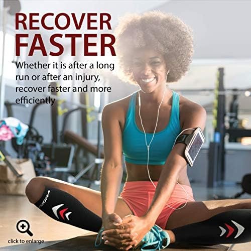 Rymora Calf Compression Sleeves Men Women - Leg Compression Sleeve Footless Socks - Shin Splint Relief Fitness Running - Image 7