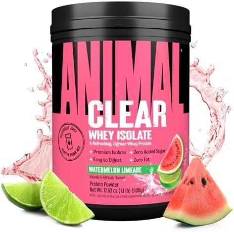 Clear Whey Isolate Protein Powder – Easy to Digest and Mix, 5g BCAA, Deliciously Juicy, Refreshing Anytime Drink for Men and Women, Watermelon Limeade 500g (20 Servings)