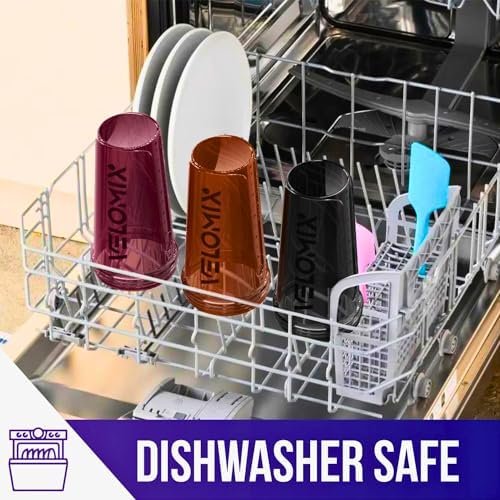 -6 PACK- Shaker Cups for Protein Shakes 28 oz - 6x Wire Whisk | Leak Proof Protein Shaker Bottle for Protein Shakes, Shaker Bottle Pack for Pre & Post Workout, Shaker Cup - Image 4