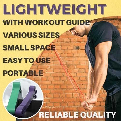 LEZER Resistance Bands - Pull Up Bands for Home Gym Fitness, Stretching, Physical Therapy & Training - Includes Instruction - Image 5