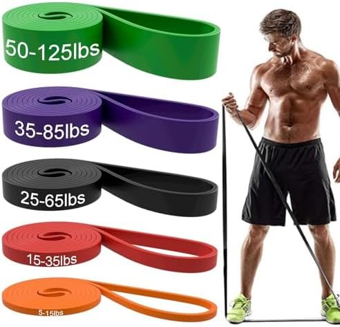 Resistance Bands, Pull Up Assist Bands – Workout Bands, Eexercise Bands, Long Resistance Bands Set for Working Out, Fitness, Training, Physical Therapy for Men Women