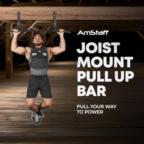 Joist Mount Pull Up Bar, Ceiling Mounted Chin Up Bar for Home Gym, Crossfit, Beam, Rafter - Heavy Duty, Multi Grip, 42" Wide, Maximum Head Clearance - TU038 - Image 2