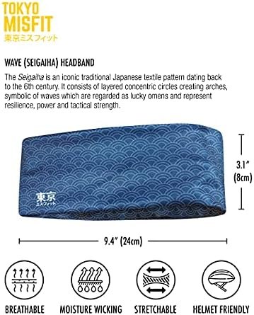 Tokyo Misfit - Japanese Headbands for Men & Women, Sweat Band, Workout, Yoga, Fashion, Running, Sports, Basketball, Bandana - Image 2