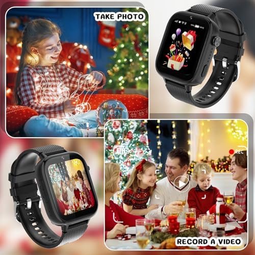 OKYUK 4G Smartwatch, Kids Watch for Kids with SIM Card, 47 Exciting Games, Two-Way Calling Feature, SOS Emergency Call Button Ideal for Kids Aged 3-12, Children’s Cell Phone Alternative (Black) - Image 5
