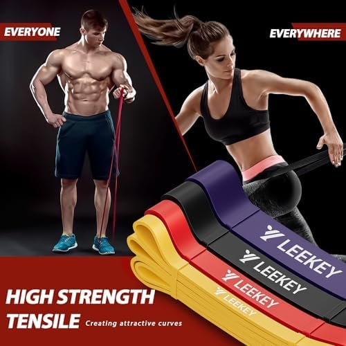 LEEKEY Resistance Bands Set - Pull Up Assist Bands for Men and Women Fitness Training, Physical Therapy, Home Workouts - Image 4