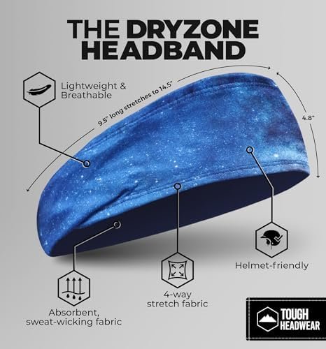 Mens Sweat Bands - Sport Headbands for Men - Workout Headbands for Women - Running Headband -Tennis Athletic Sweatband - Image 3