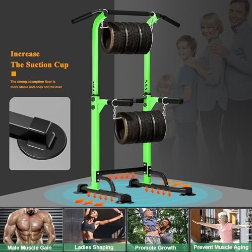 DlandHome Power Tower Pull Up Dip Station Multi-Function Fitness Equipment for Strength Training Adjustable Height Dip Stand for Home Gym - Image 6