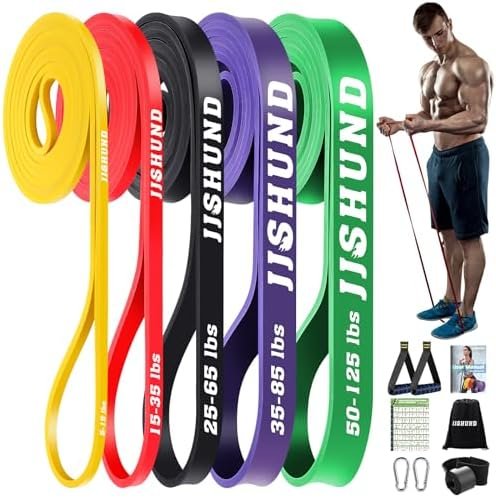 Resistance Bands, 5 Pcs Pull Up Assistance Bands Pull Up Bands Exercise Bands for Men Women, Workout Bands for Working Out, Muscle Strength Training, Body Stretching