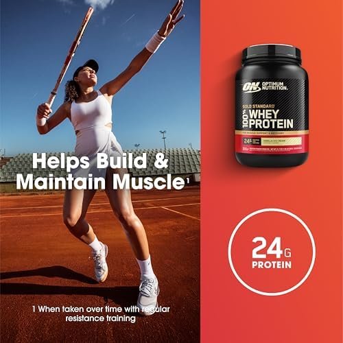 Optimum Nutrition Gold Standard 100% Whey Protein Powder, Vanilla Ice Cream, 2 Pound (Packaging May Vary) - Image 6