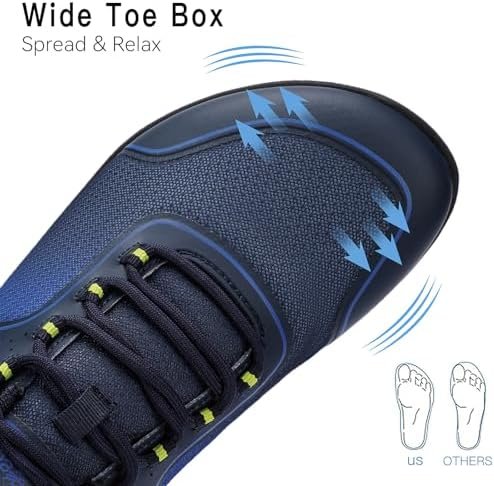 Men's Hike Barefoot Shoes | Wide Toe Box Minimalist Shoes for Gym Workout | Grounded Footwear Cross-Trainer Athletic Sneakers - Image 2