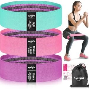 WALITO Resistance Bands for Legs and Butt, Fabric Exercise Loop Bands Yoga, Pilates, Rehab, Fitness and Home Workout, Strength Bands for Booty