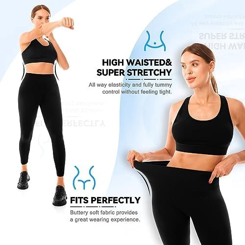 Hethrone Leggings for Women, Leggings High Waisted Soft Women's Leggings for Workout Yoga Gym - Image 2