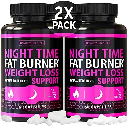 (2 Pack) Night Time Weight Loss Pills for Women – Advanced Weight Loss Supplement – Fat Burners for Women – Diet Pills That Work Fast – Belly Fat Burner – Appetite Suppressant – Made in USA
