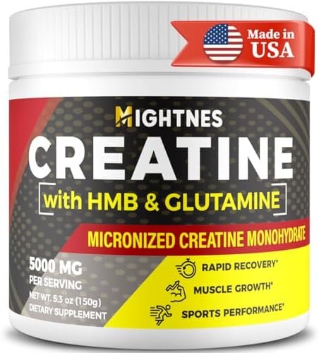 Creatine Monohydrate – Creatine Powder for Men – Creatine for Women – Creatine HMB – Micronized Creatine Powder – Creatine Glutamine| for Muscle Growth & Recovery| Gluten Free, 30 Servings, Unflavored