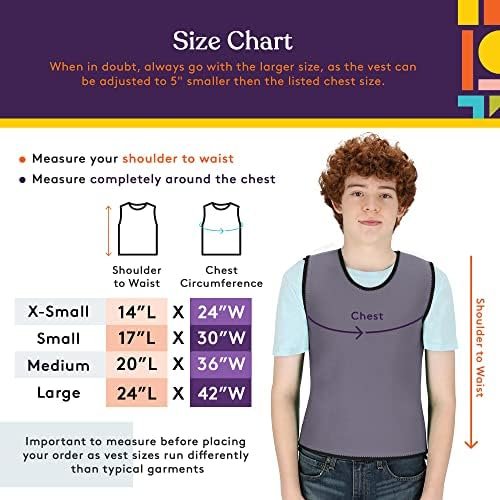 Special Supplies Sensory Compression Vest Deep Pressure Comfort (Grey, Large) - Image 2