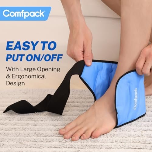 Heel Ice Pack for Plantar Fasciitis, Reusable Hot Cold Therapy Foot Ankle Wrap Achilles Tendonitis, Sprain, Swelling, Pain, Sports Injuries - Image 4