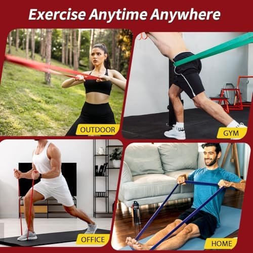 WHATAFIT Resistance Bands, Pull Up Assistance Bands, Exercise Bands, Workout Bands Set for Men and Women Home Fitness, Body Stretching, Strength Training, Physical Therapy - Image 5