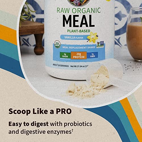 Garden of Life Meal Replacement Shakes, Vegan Protein Powder, Raw Organic Protein Powder, Vanilla Protein Powder with Plant Based Pea Protein, Sprouts, Greens, Probiotics, Dairy Free 14 Servings - Image 4