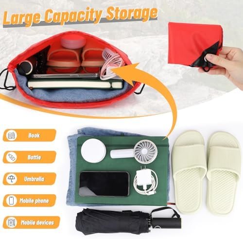 20pcs Drawstring Backpack Sport Gym Bag, 13.39"x16.93" Sport Cinch Bags Drawstring with Reinforced Bottom, Waterproof Gym Drawstring Bag Sackpack for Sport Baseball Beach Traveling Party, Red - Image 3