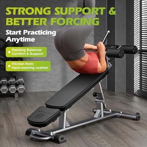 Semi-Commercial Sit-Up Bench with Reverse Crunch Handle for Ab & Core Workout and Decline Bench Press, Adjustable Weight Bench Press Set with 4 Adjustable Heights for Home Gym Strength Training - Image 5