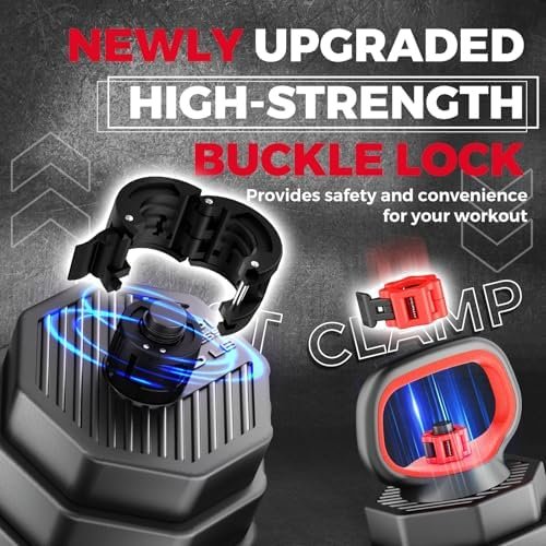 KeppiFitness Adjustable Dumbbell Set, 30/40/50/70/90 lb Weight Set with Connector Bar, 4 in 1 Workout Gear with Dumbbell, Kettlebell, Barbell, Push up Handle for Home Gym Fitness Exercise - Image 6