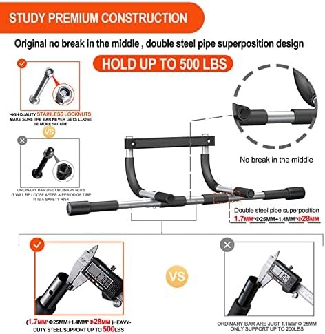 Ally Peaks Pull Up Bar for Doorway,Multiple Levels Width Adjustable Pull Up Bar Accurately Match Wide and Narrow doorframe,Indoor Chin-Up Bar Workout Bar,USA Original Patent - Image 3