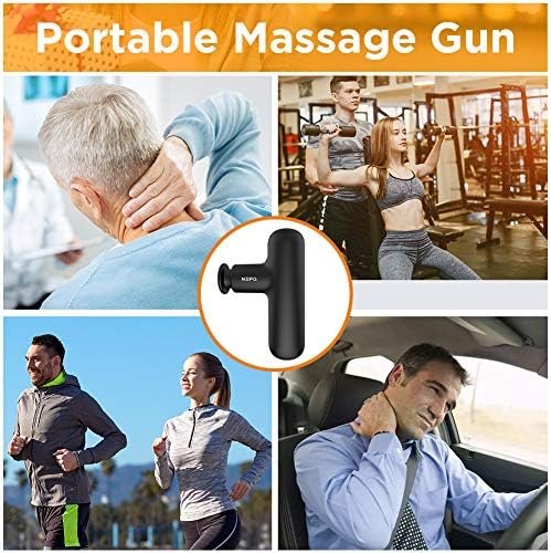 Mini Massage Gun, Powerful Fascial Gun Portable Deep Tissue Percussion Muscle Back Head Massager for Pain Relief with 4 Massage Heads High-Intensity Vibration Rechargeable Small Massage Gun - Image 8